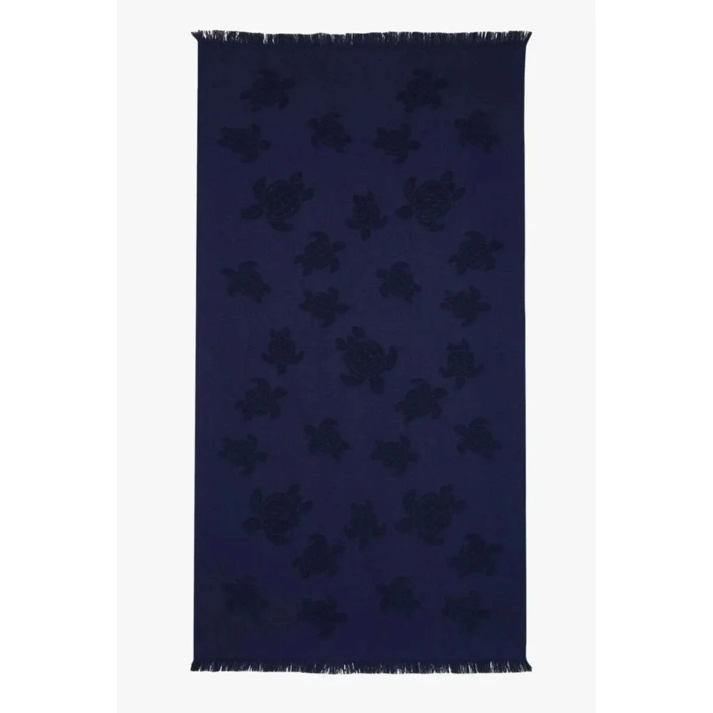 Vilebrequin Organic Cotton Turtle Beach Towel – Bleu Marine – NWT